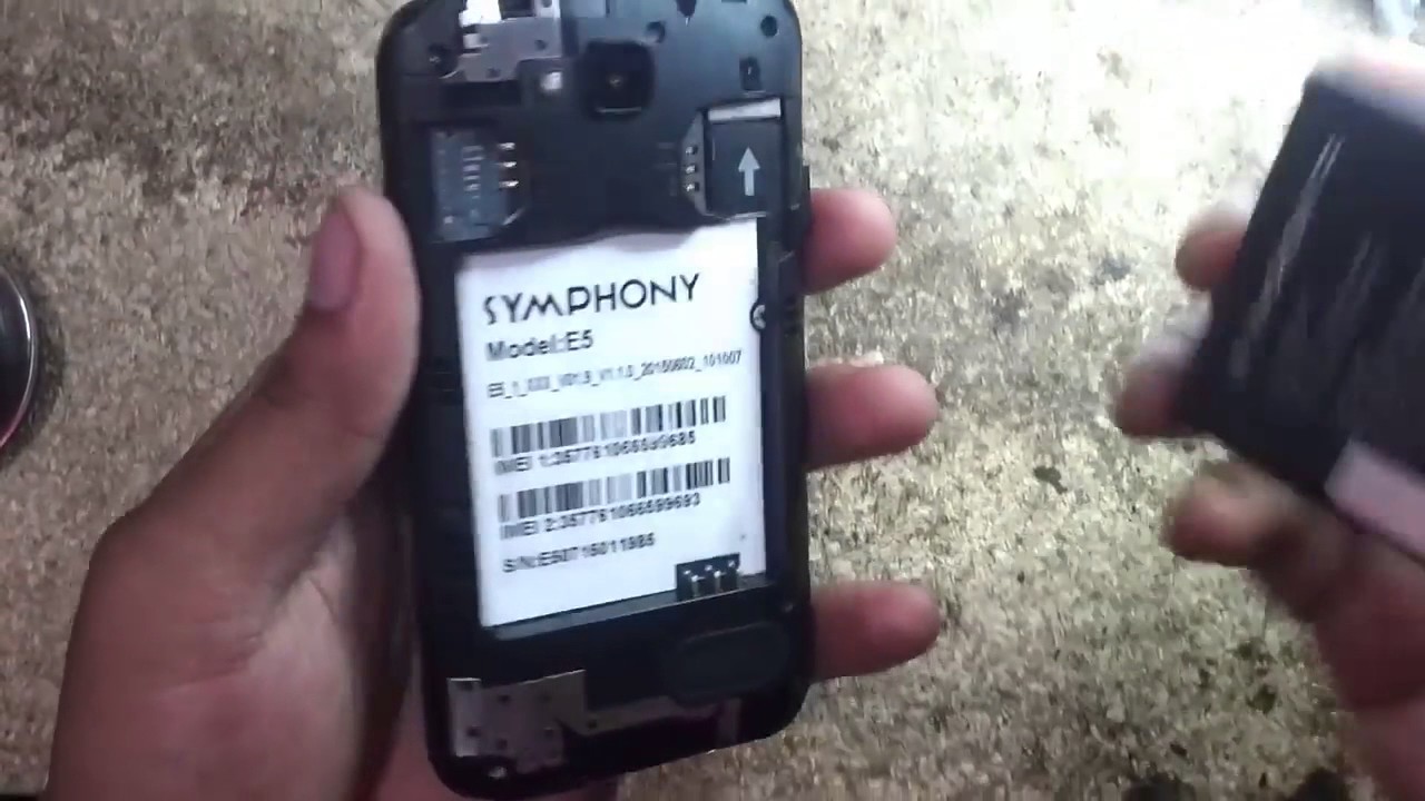 symphony e5  pattern lock