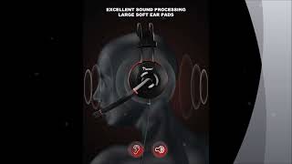 Spadger CD440MV premium stereo headset mic control pc wired game microphone