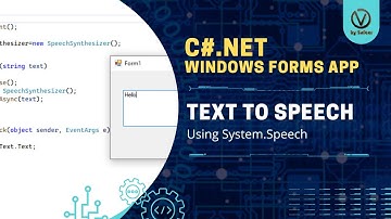 C# Windows Forms Text To Speech Synthesis using with Speech.Synthesis