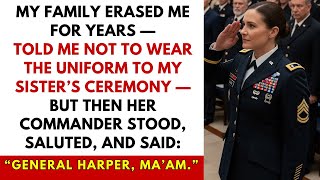 My Family Erased Me for Years — Until My Sister’s Commander Stood and Saluted Me