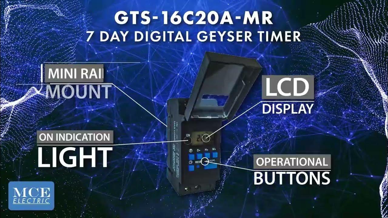 How to set the GTS16C20AMR digital geyser timer YouTube