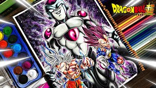 I drew Goku and Vegeta VS Black Freeza with an Arrtx colored pencil [Dragon Ball Super manga] screenshot 3