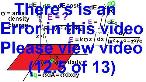Physics 36   Electric Field (12 of 18) Infinite Sheet of Charge