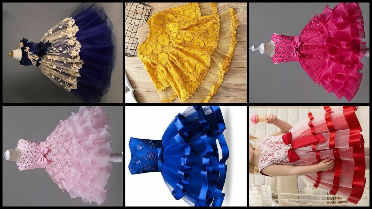Top Beautiful & Attractive Baby Girls Net Frocks Designs Collection 2019-2020