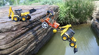 Hmt Tractor And Jcb 3Dx Accident Pulling Out Jcb 5Cx Plus ? Cartoon Video | Tata Tipper | Cs Toy