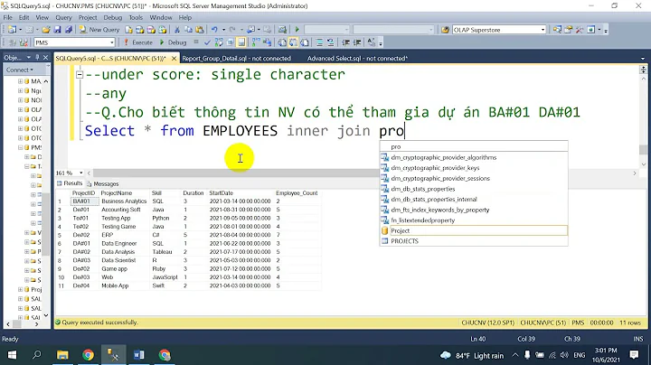 SQL Logical Operators: and, or, not, in, between, like, any, all, exists