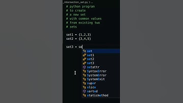 Python Program To Find Intersection Of Two Sets | Python Set | Intersection | Tech Blooded | #Shorts