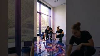 English)“মাটির উপর গ্যালাক্সি 😱 | Galaxy Epoxy Floor Making”#shortsvideo #scifi