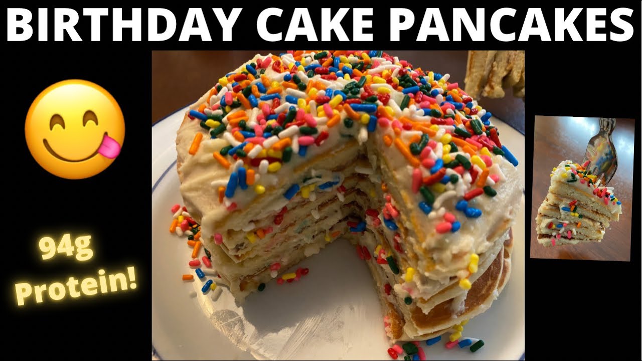 Easy Pancake Recipe BIRTHDAY CAKE Simple High Protein Breakfast