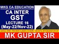 GST LECTURE 16 BY M.K. GUPTA SIR