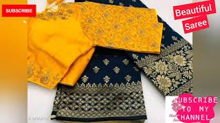 Huge Meesho saree Haul || Latest Partywear/Festival Saree Haul  Beautiful stitched Blouse #meesho