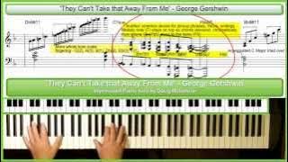'They Can't Take That Away From Me' - jazz piano tutorial