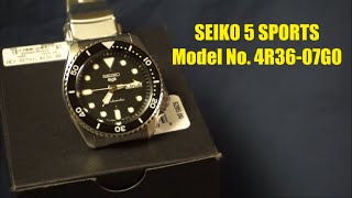 Seiko 5 Sports (4R36-07G0) Review - YouTube