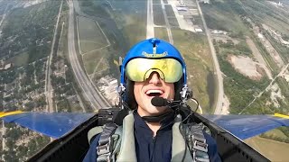Chicago Air and Water Show | ABC7's Jesse Kirsch flies with US Navy Blue Angels | ABC7 Chicago