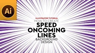 Create a Speed Oncoming Lines Background Design in Adobe Illustrator