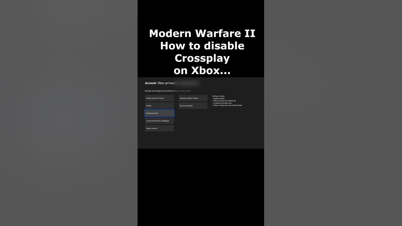 Call of Duty: Modern Warfare 2: How to disable crossplay on Xbox