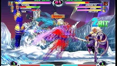 MvC2 Online (360): ShakunohaChaos (Rog/Storm/Cap) vs ForRevGreen (MSP) 1 .:10.23.09:.