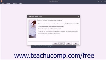 Sage 50 2018 Tutorial Creating a Sage 50 Company Sage Training