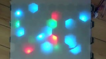 Waben comb rgb led matrix testing for new project part2 Arduino UNO Glediator