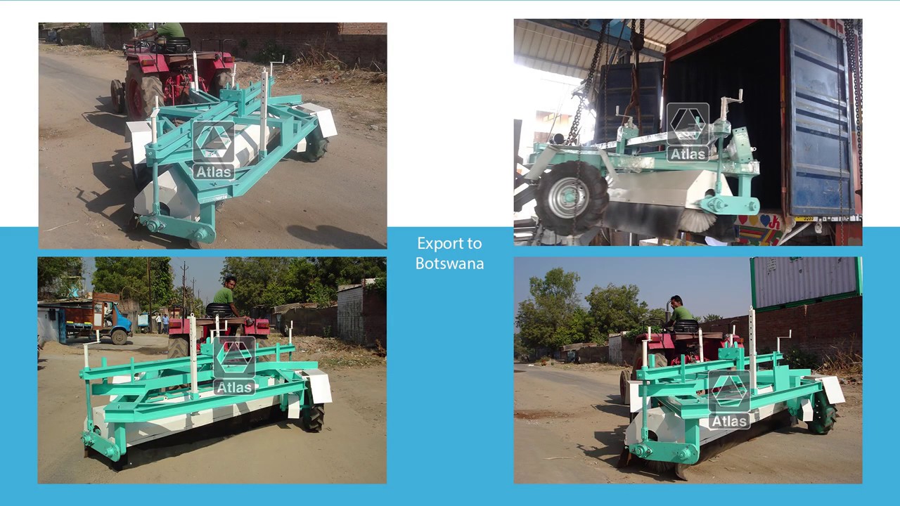 Mechanical broom export to Botswana | Tractor mounted road cleaning machine
