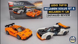 LEGO Speed Champions 76918 McLaren Solus GT & McLaren F1 LM detailed building review