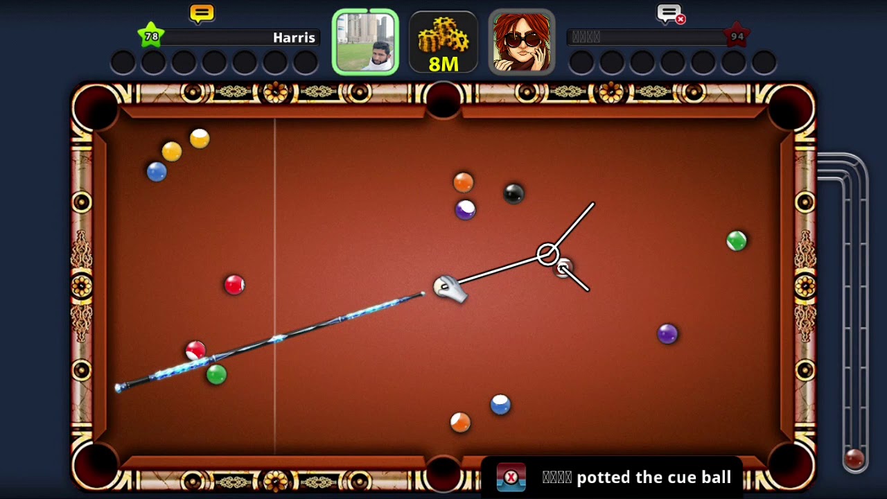 8 ball pool. Geam Rome good playing harris . Black ball ko Weldon shot
