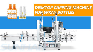 How To Use Desktop Automatic  Spray Bottles Cap Capping Machine With Vibratory bowl Sorter