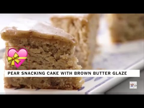 How to cook Pear Snacking Cake With Brown Butter Glaze