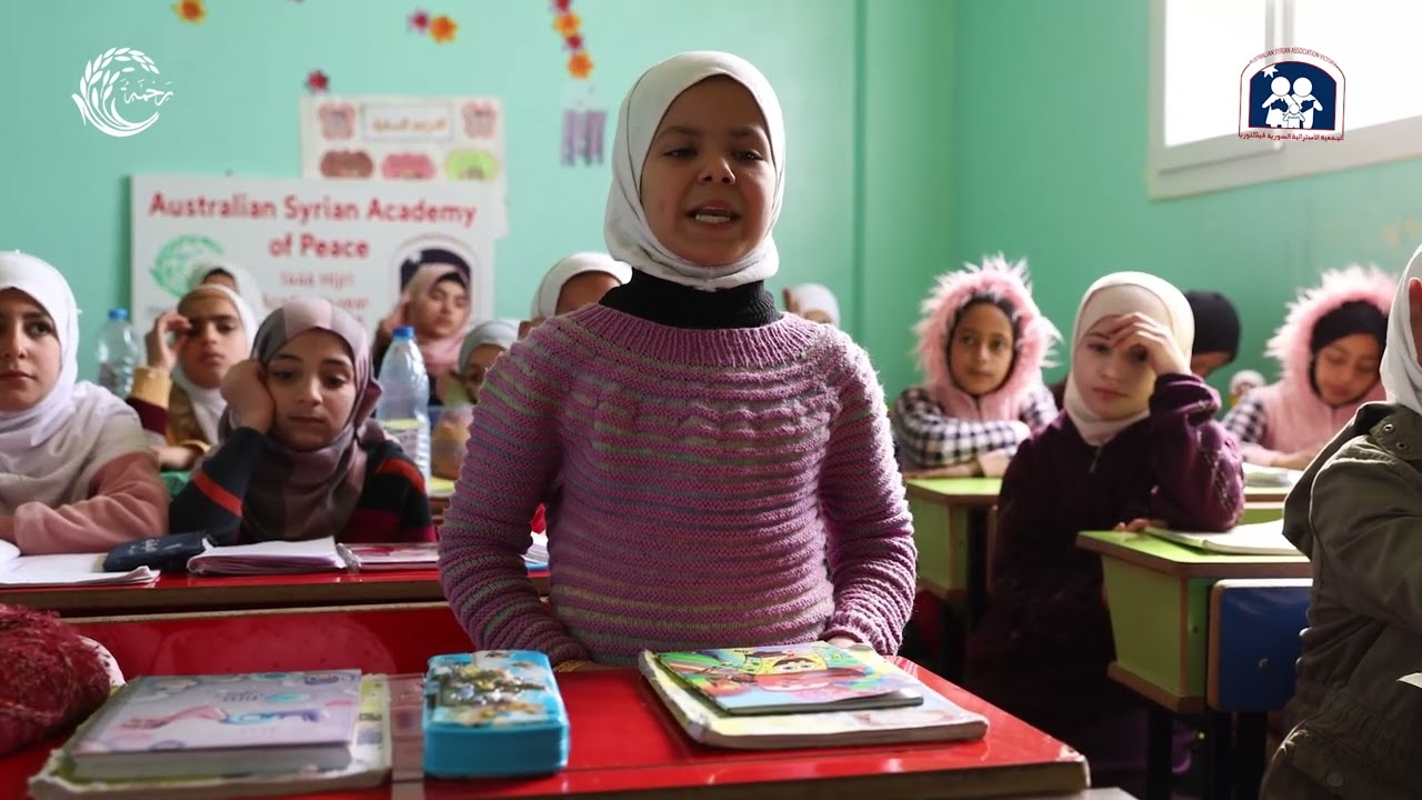 جانب من دروس ونشاطات الشهر الثاني التي أُقيمت في مدرسة السلام الأسترالية السورية