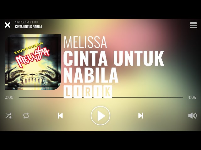 Melissa - Cinta Untuk Nabila [Lirik] class=