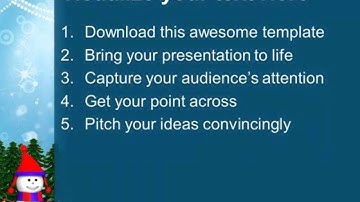 snowman and pine trees winter background powerpoint templates ppt backgrounds for slides 1212 presen