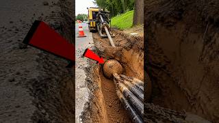 This Machine Installs Pipelines Without Breaking Roads! 🤯🚧 #engineering