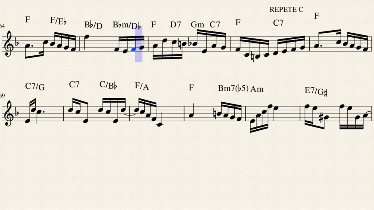 Flor Amorosa em C maior (J. Antônio Callado) Playback com Partitura