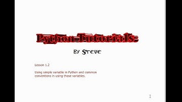 Python Tutorial v3.2.5 Lesson 2 - Introduction to Python Variables