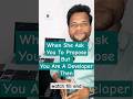 When she ask you to propose but you are a developer #code #coding #youtubeshorts #shorts #poetry