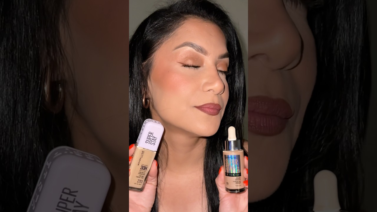 the same? Maybelline Superstay Lumi-Matte vs Skin Tint + Wear Test 