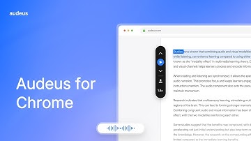 Text to Speech Chrome Extension - Audeus for Chrome