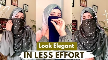 How to style hijab with niqab || Layer Hijab Style Full Coverage || Niqab Tutorial