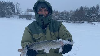 Зимняя рыбалка 2021, ловля щуки на флажки в мороз