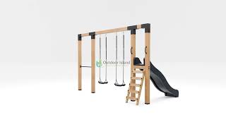 Download Lagu Douglas Premium houten schommel met duikelrek en glijbaan Dommel 400cm - Be-out.nl MP3