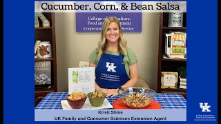 Cucumber, corn, & bean salsa