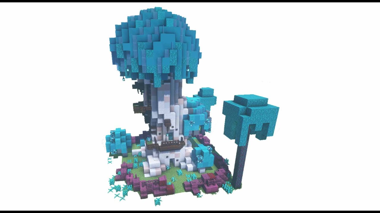 Cottagecore Minecraft Tutorial - BlueBell Mushroom House