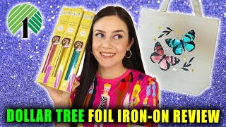 DOLLAR TREE FOIL IRON-ON VINYL REVIEW + WASH TEST || Lucykiins