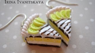 Лимонный торт из полимерной глины мастер-класс. Lemon cake Polymer Clay Tutorial.