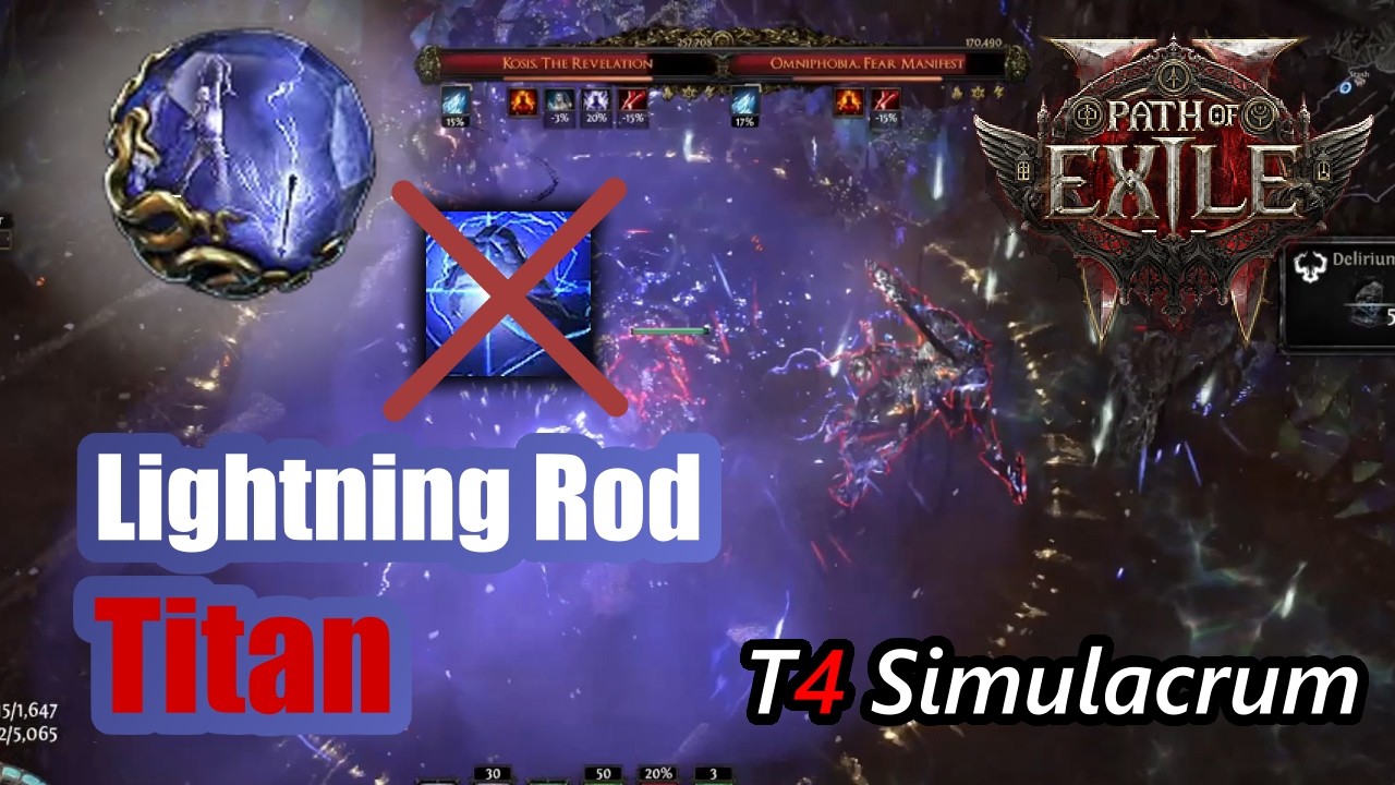 [POE2] T4 Simulacrum - Simple is the best? Lightning Rod Build - Path ...