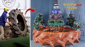Tự làm thác nước cây thông Noel cho mùa Giáng Sinh