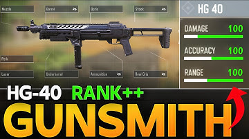 BEST GUNSMITH IN CALL OF DUTY MOBILE | HG-40 RANK BUILD COD MOBILE|
