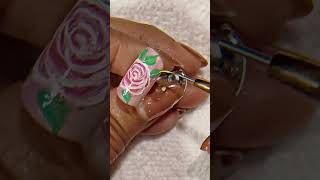 diseño de rosa paso a paso #uñas #poligel #nailgelart #nails #video #uñasacrilicas