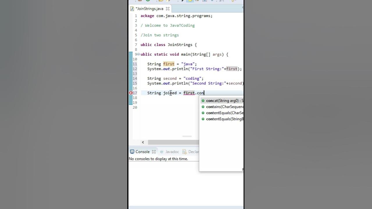 Java String concat() method Join two strings in java shorts 