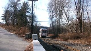 THE SEPTA 101 TROLLEY AT THE SPRINGFIELD MALL STOP